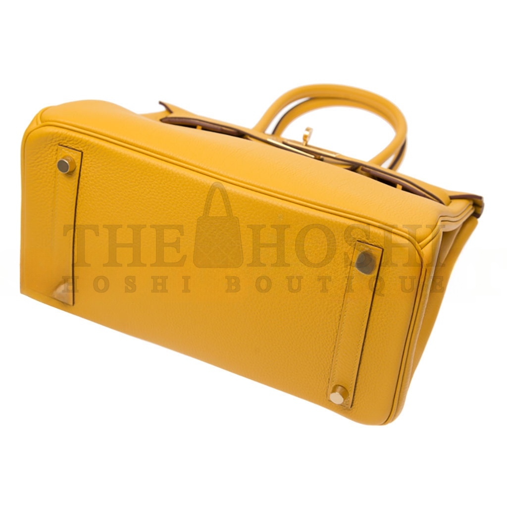 H**me5 BIRKIN 35 TOGO LEATHER CALFSKIN AMBER GOLD BUCKLE BAG BK309DTGGP (35*28*18cm) Master Quality